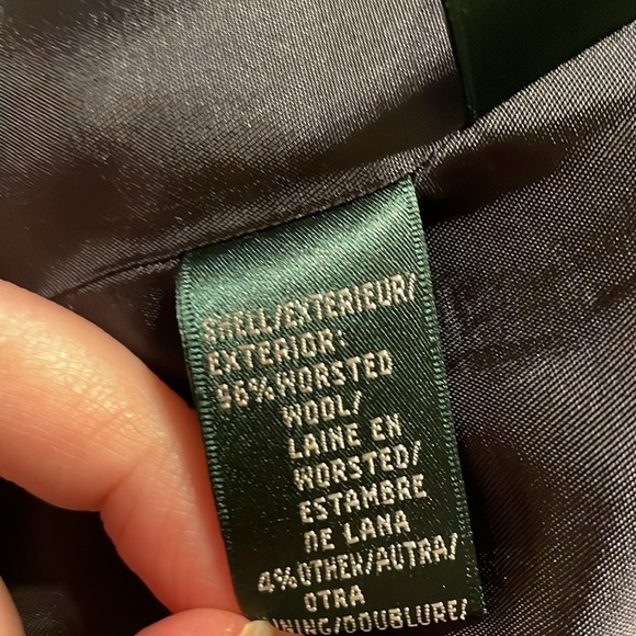 Ralph Lauren women’s 12 large coat jacket charcoal heather wool pockets zip up - Picture 7 of 8